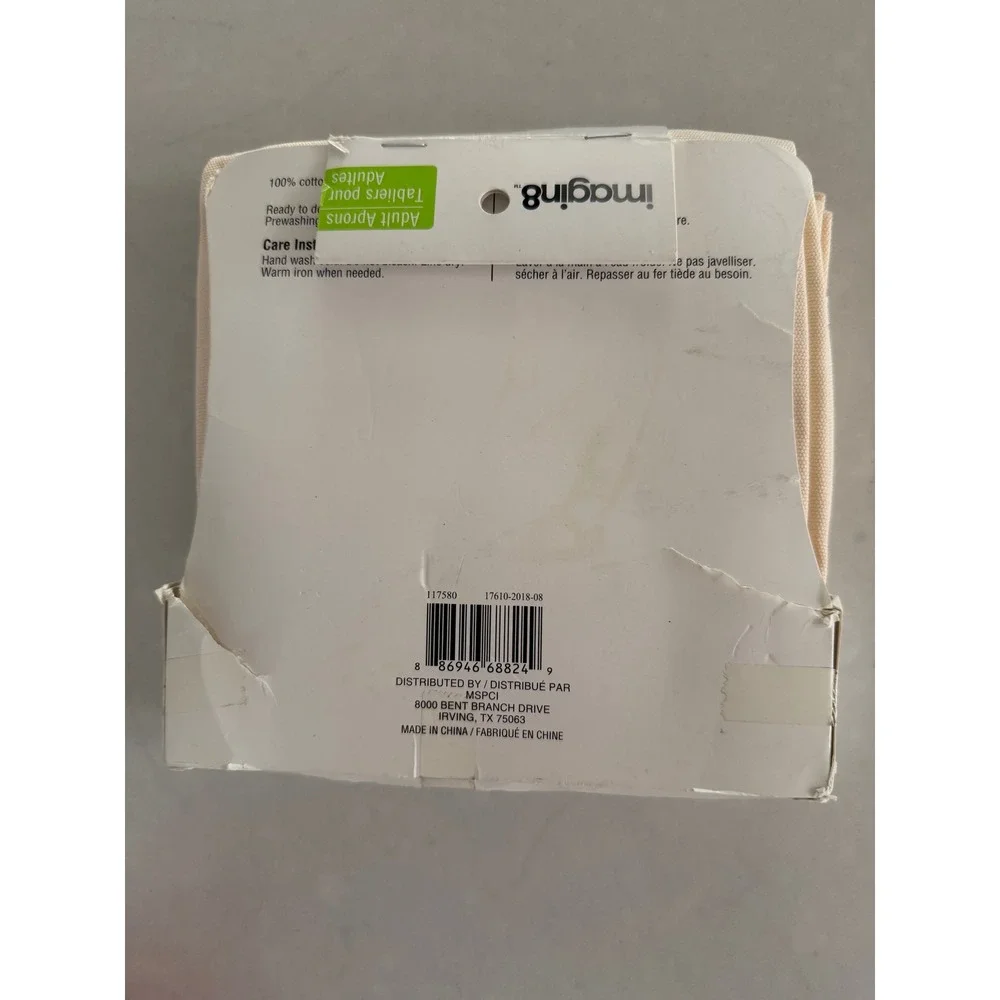 Imagin8 3 Pack Canvas Aprons‎ DIY Crafting Natural Cotton Cream One Size 117580